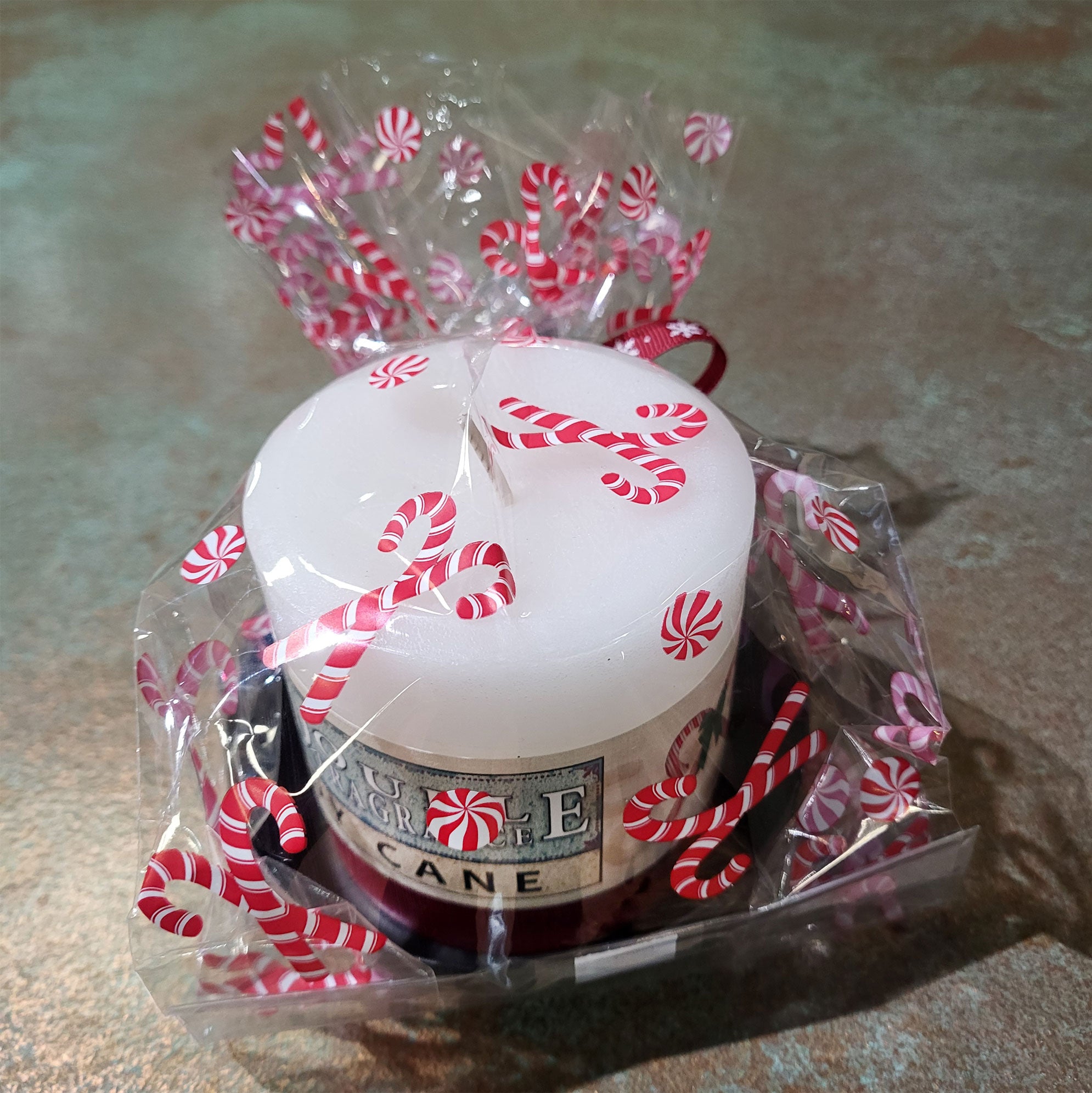 Candy Cane Scented Pillar Candle