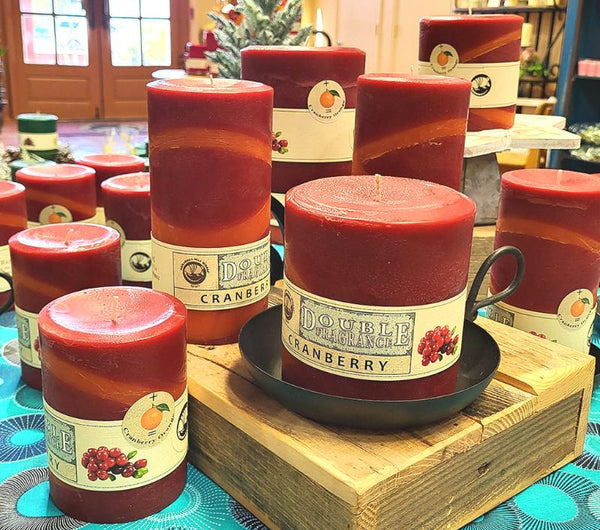 Cranberry Scented Pillar Candle