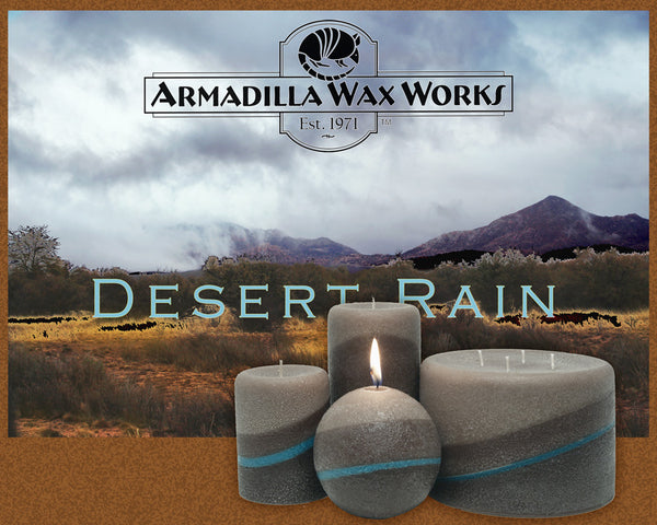 Desert Rain Scented Pillar Candle