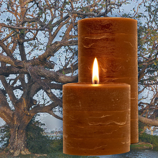 Sandalwood Scented Pillar Candles