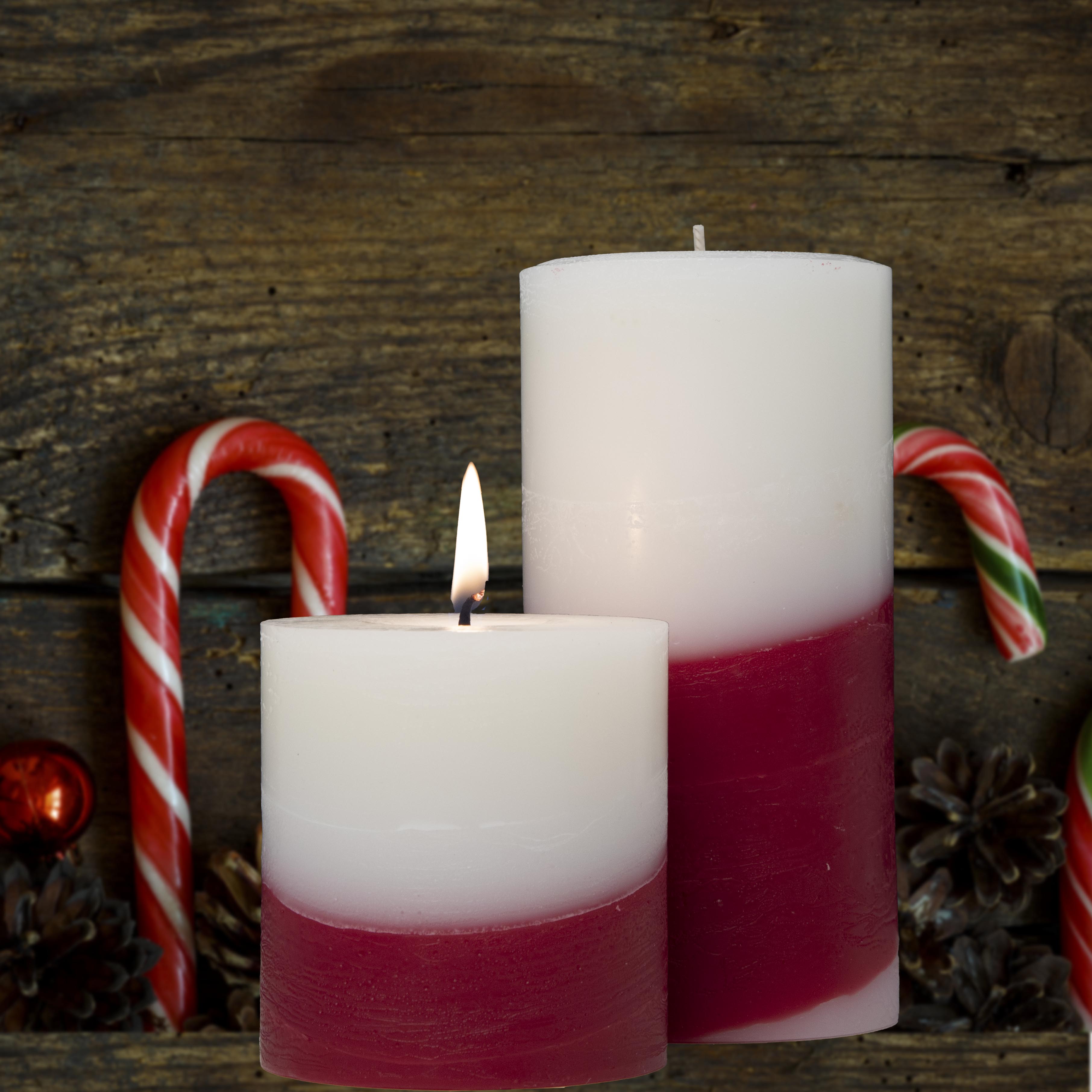 Candy Cane Scented Pillar Candle